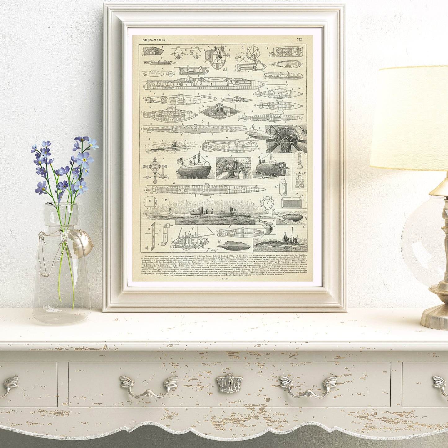 1897 Submarines & torpedo boats print