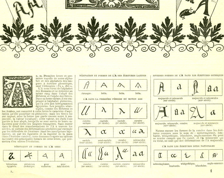1897 Illustration de la lettre A