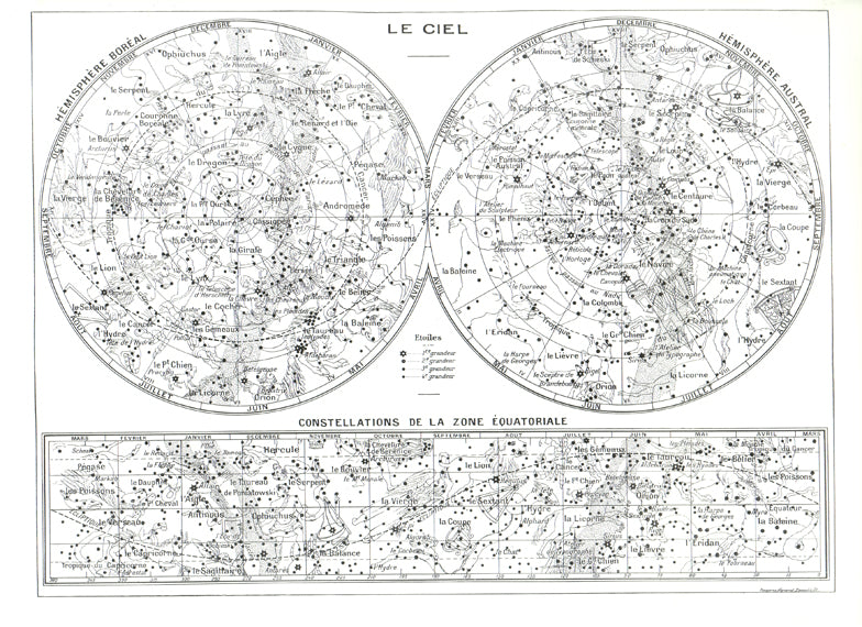 1936 Sky and Stars Map