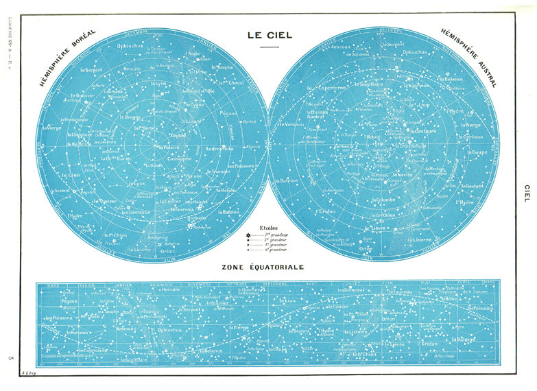 1936 Sky and Stars Map