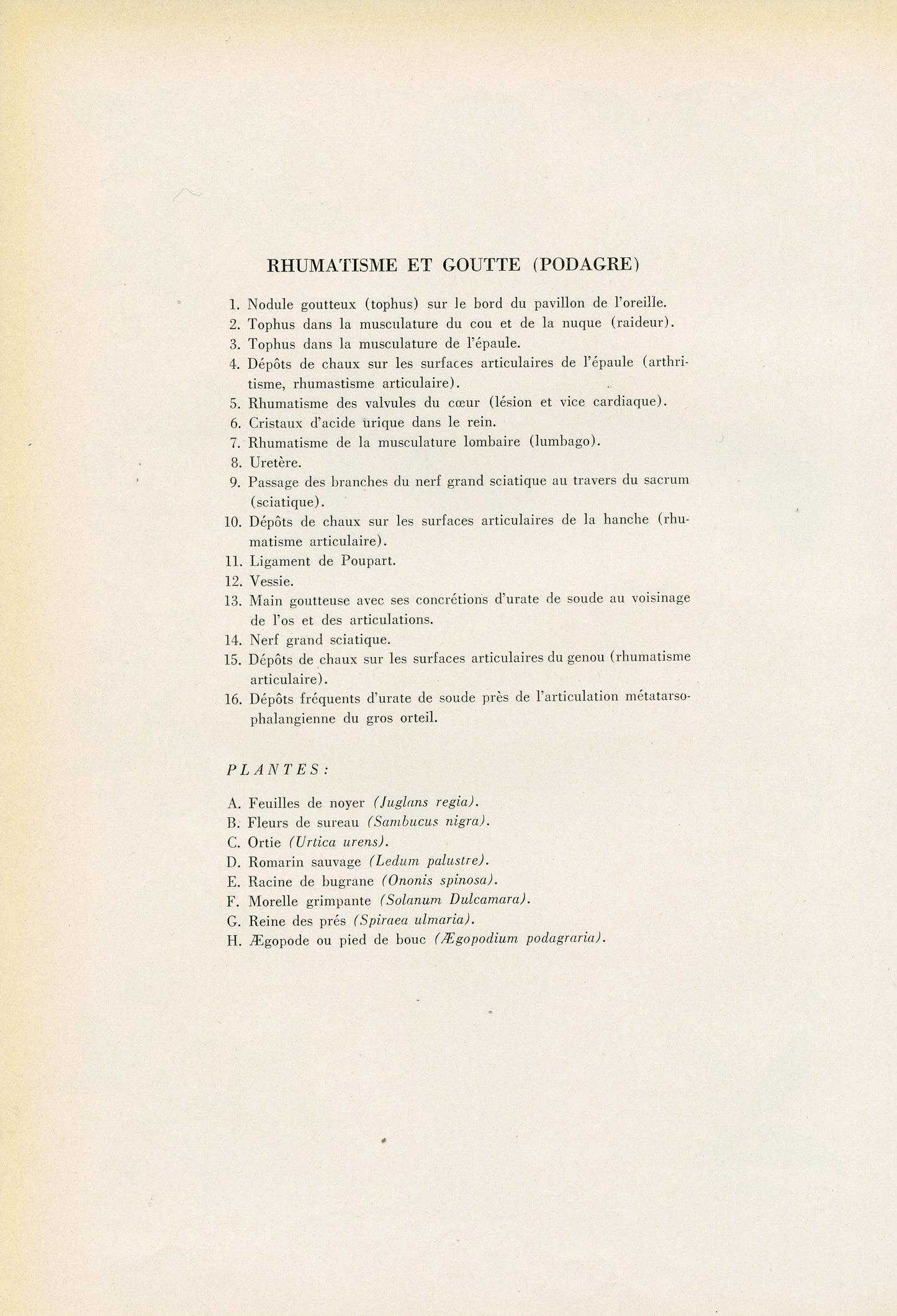 1950 Rheumatism & gout medical print