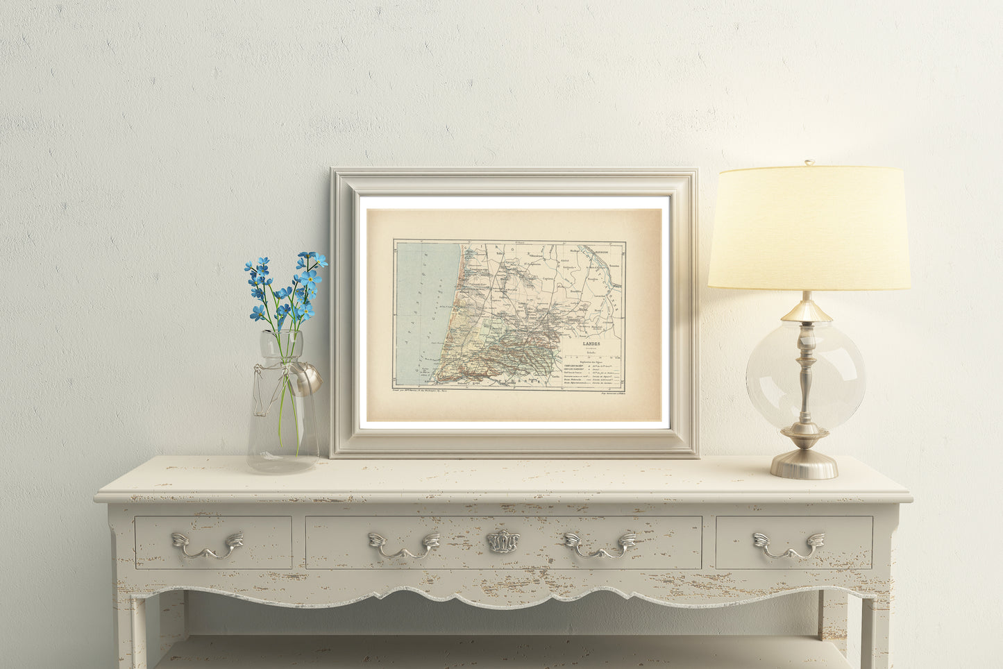 1892 Carte ancienne des Landes