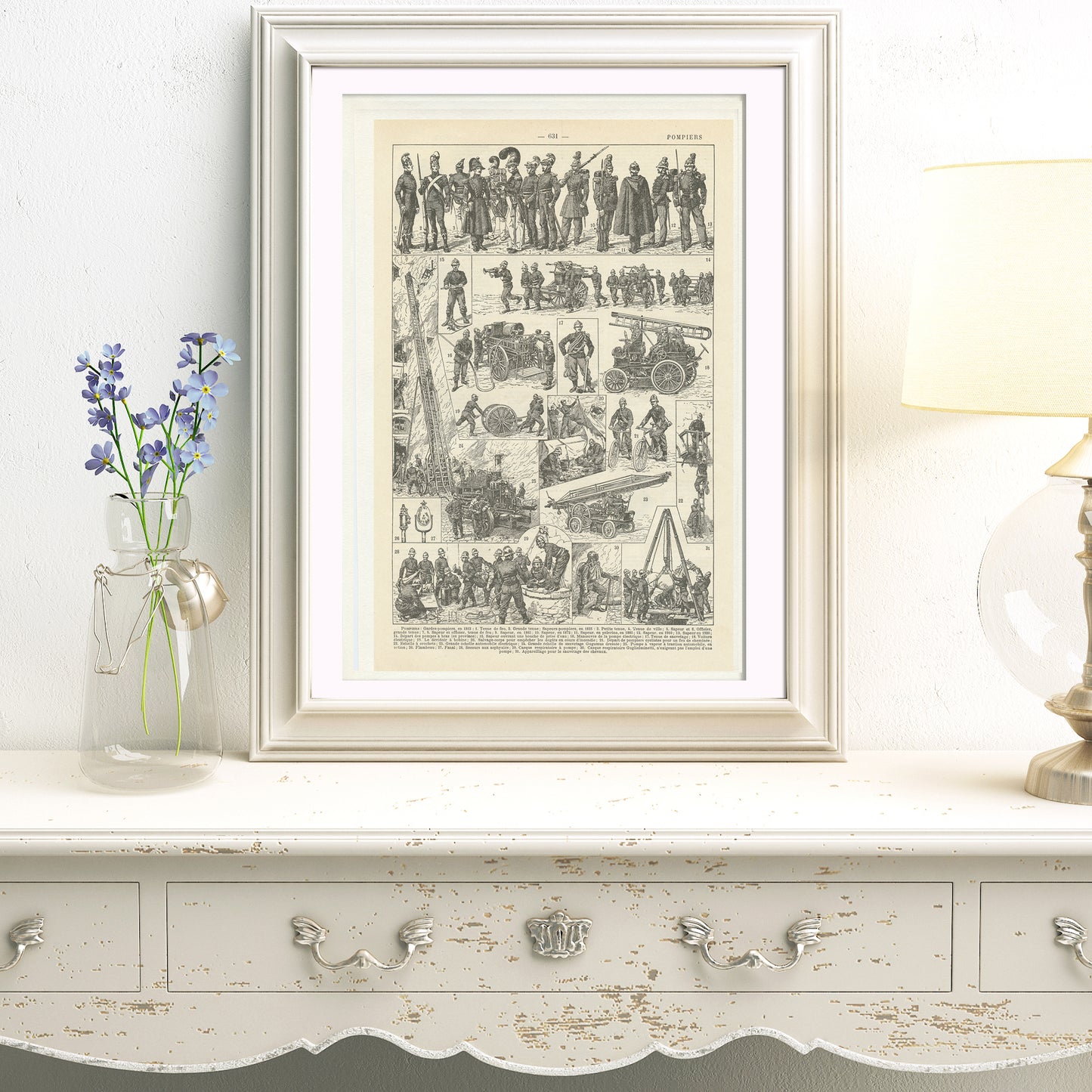 1922 Antique Firefighters Print