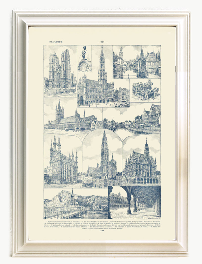 Belgium monuments poster