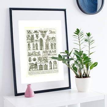 1922 Antique Assyrian arts and culture print