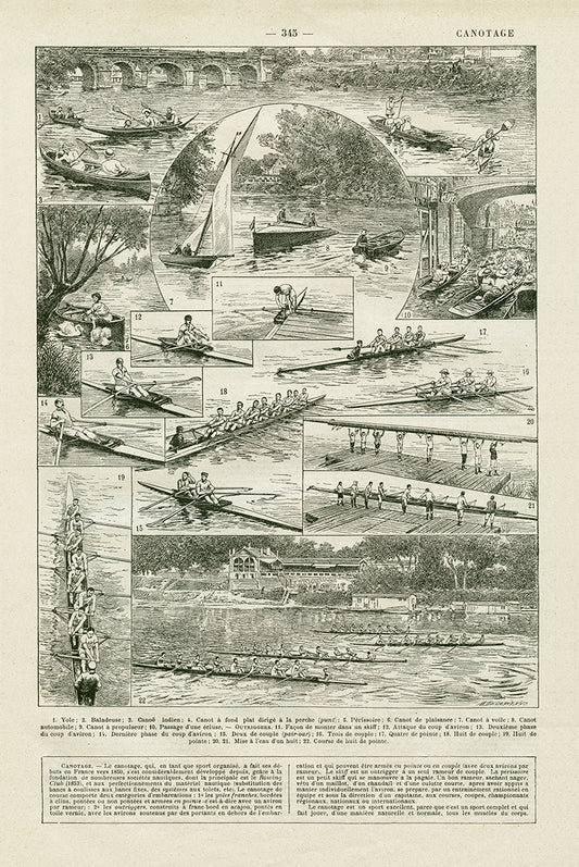 Large Retro Boating Poster