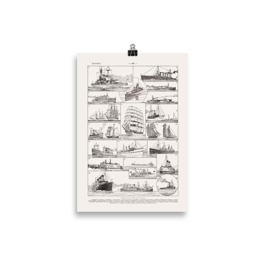 Large ships and boats poster - cm