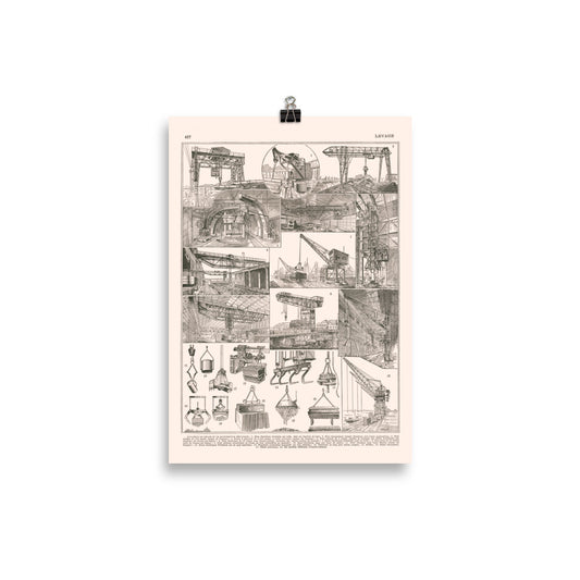 Crane & construction poster