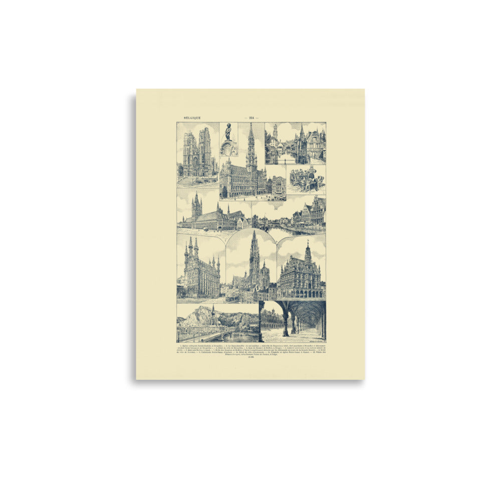 Belgium monuments poster