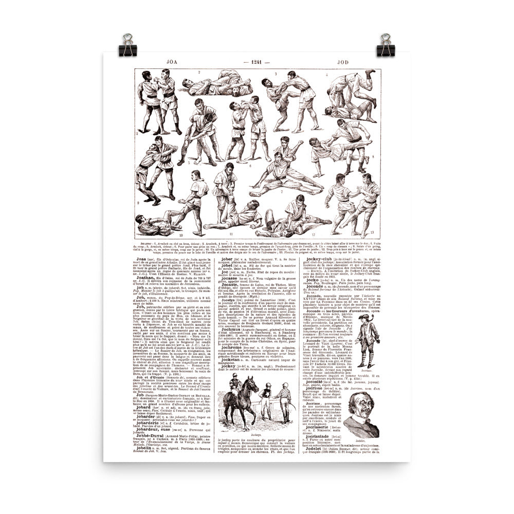 Large Jiu Jitsu Poster - Combat Sport