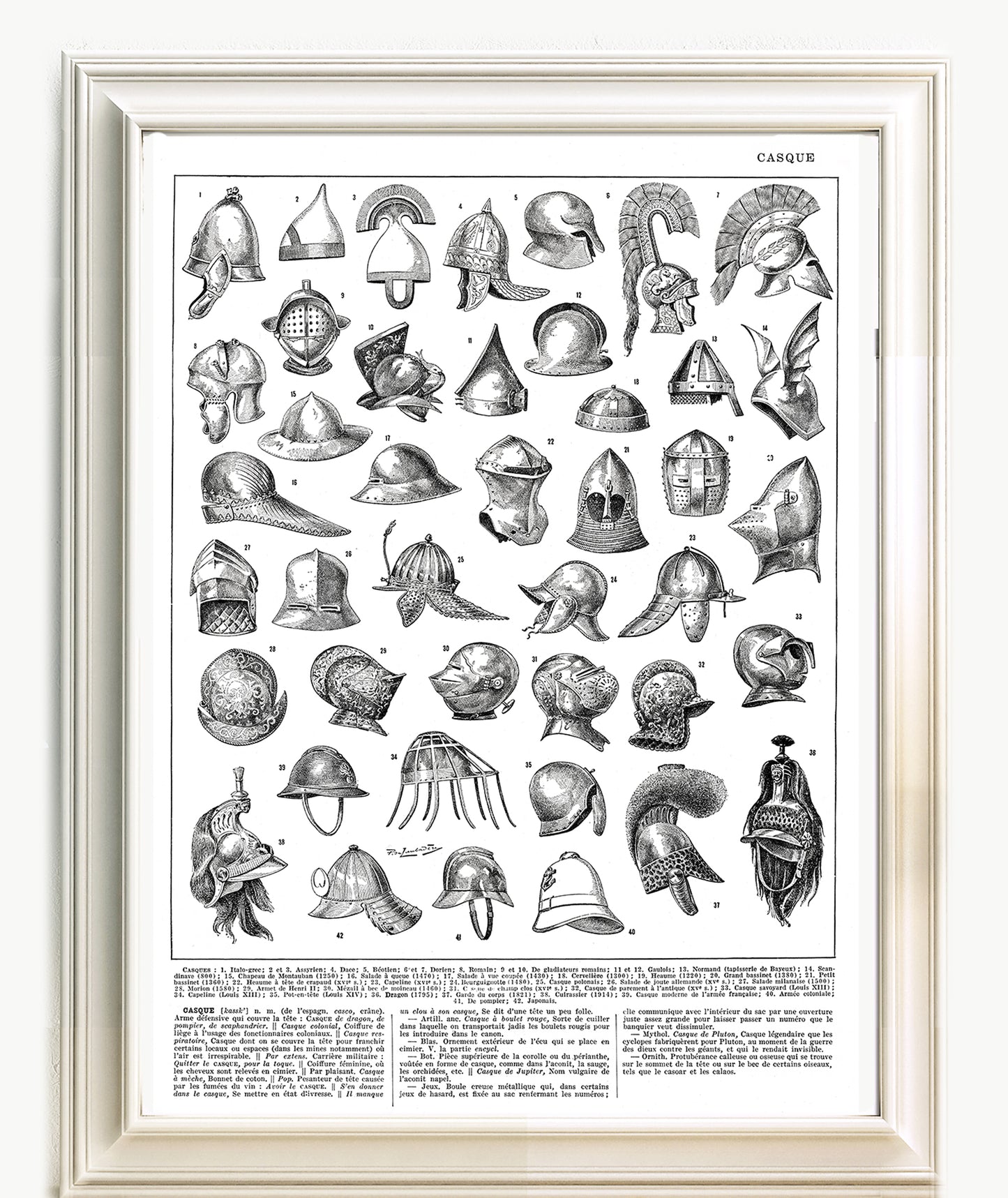 Large Helmets Poster - White Background