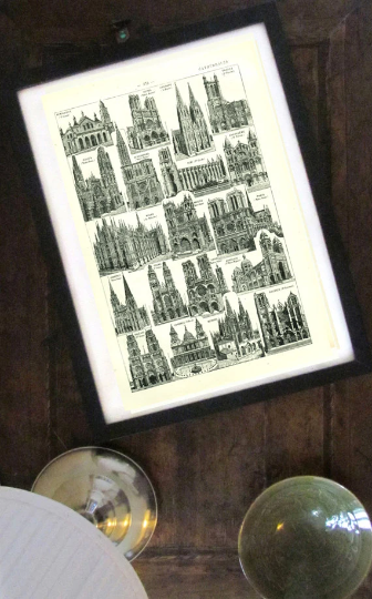 1922 French Cathedrals Print