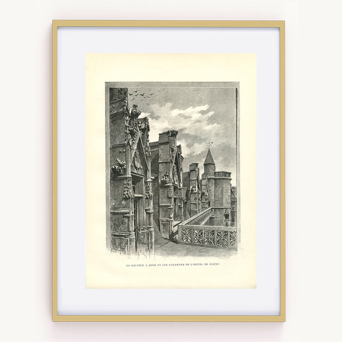 Explore the Beauty of 1889 Antique Paris Lithographs by Auguste Vitu