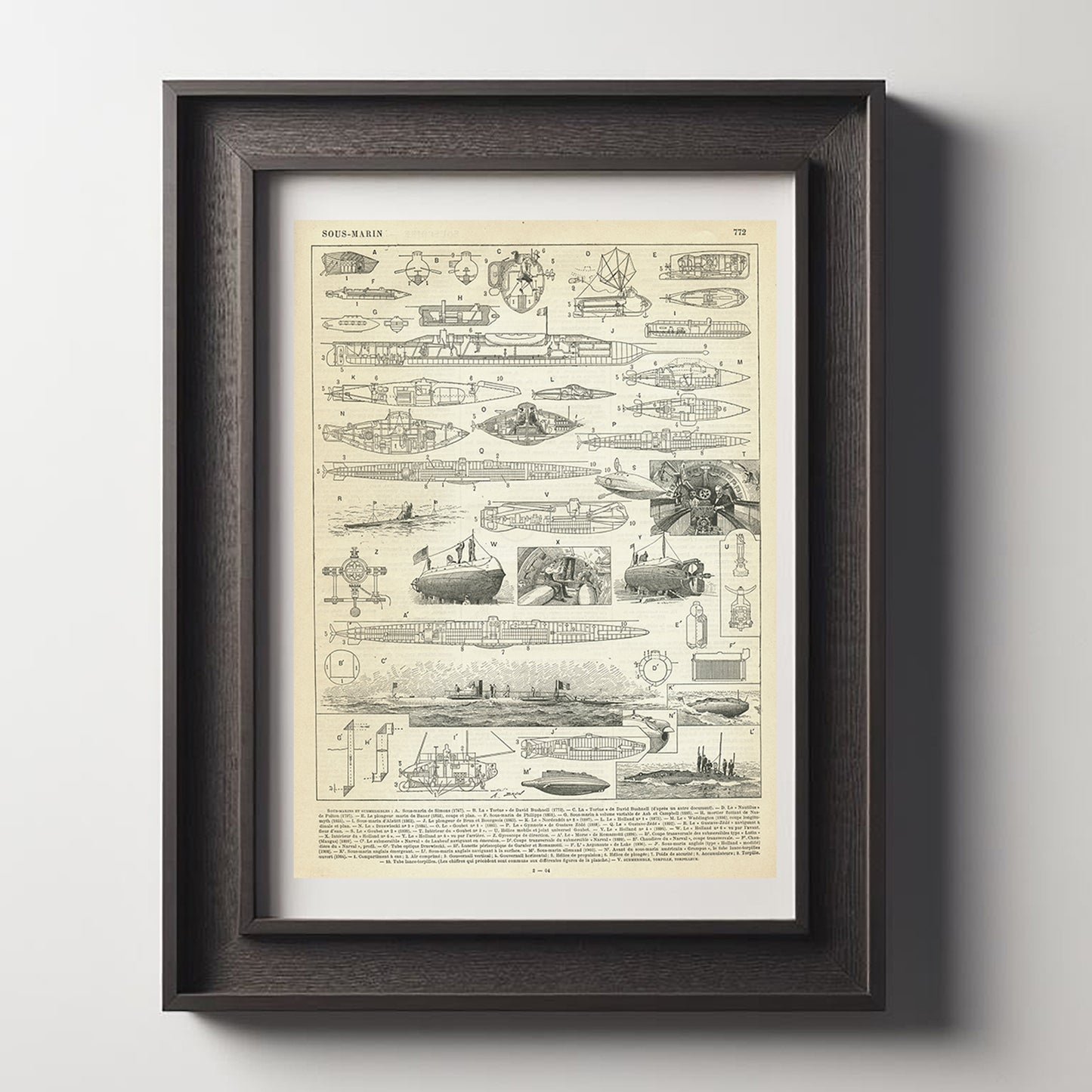 1897 Submarines & torpedo boats print