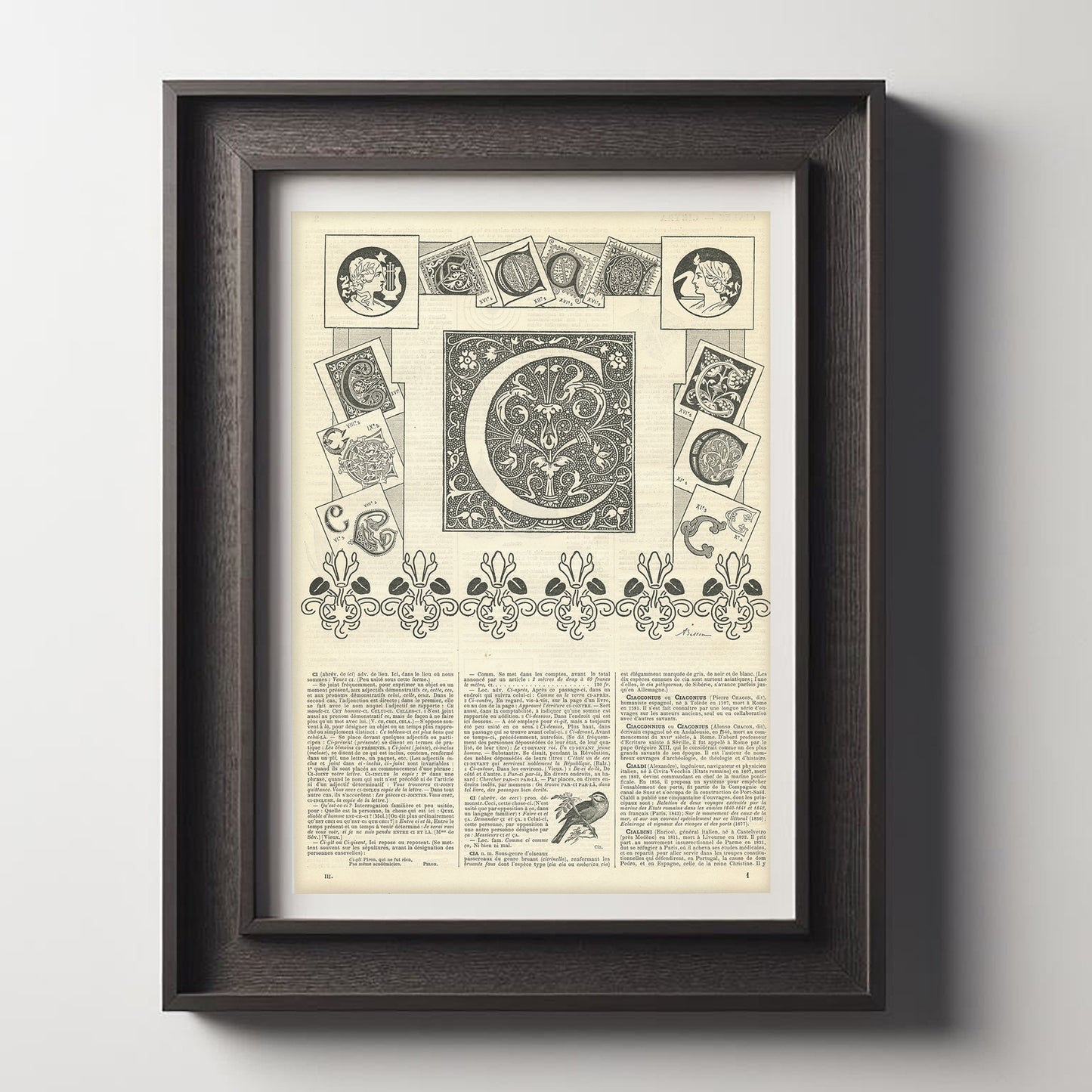 1897 Letter C Alphabet Letter print