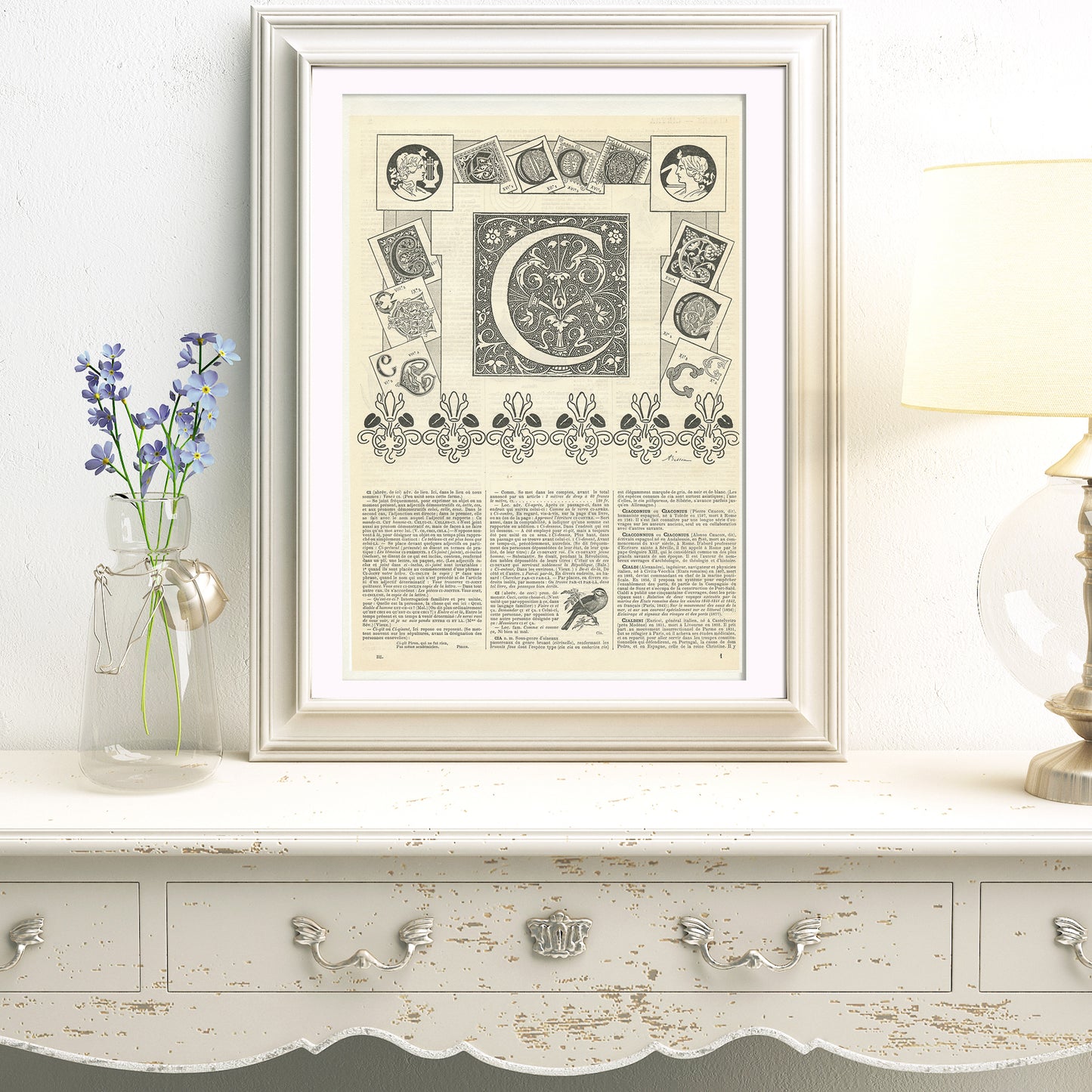 1897 Letter C Alphabet Letter print
