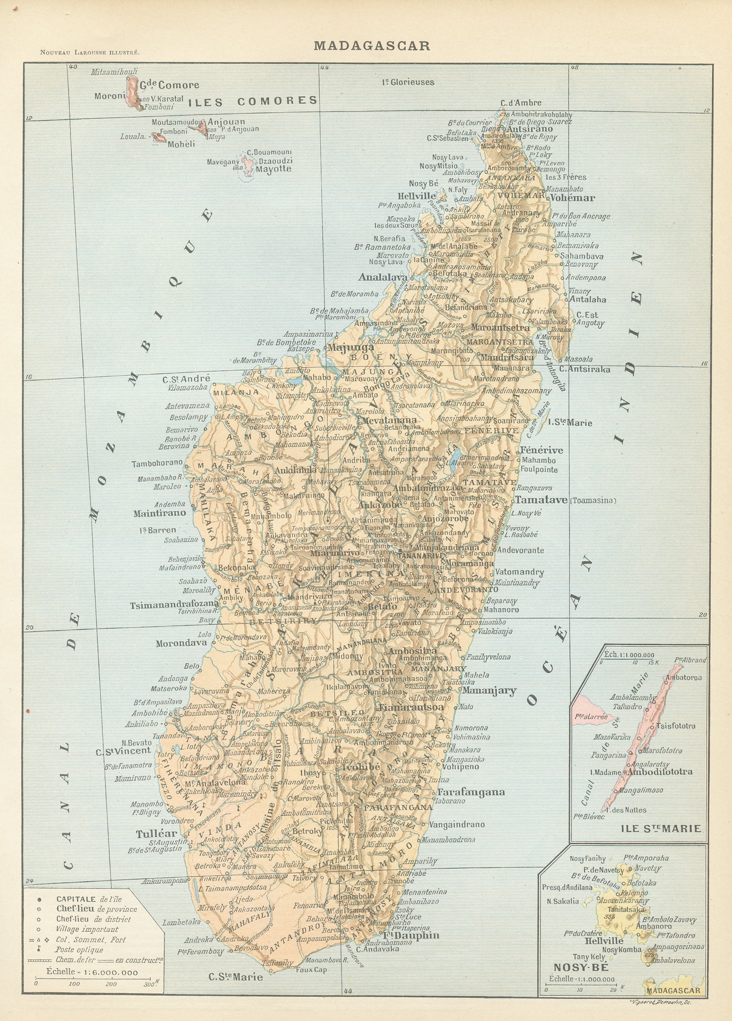 1897 Madagascar map