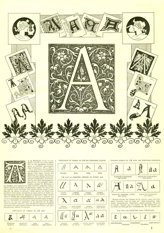 1897 Illustration de la lettre A