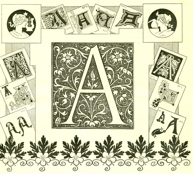 1897 Illustration de la lettre A