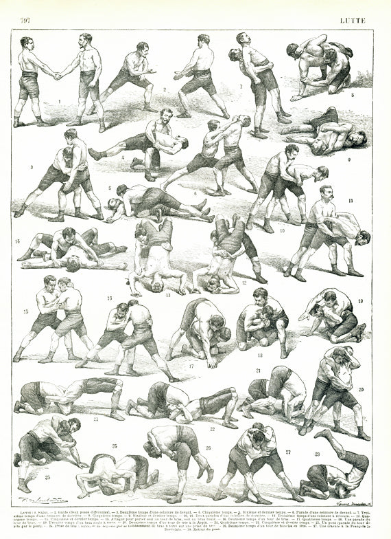 1897 Wrestling print