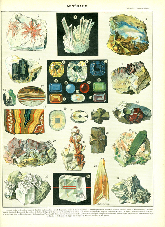 1897 Antique minerals print p2
