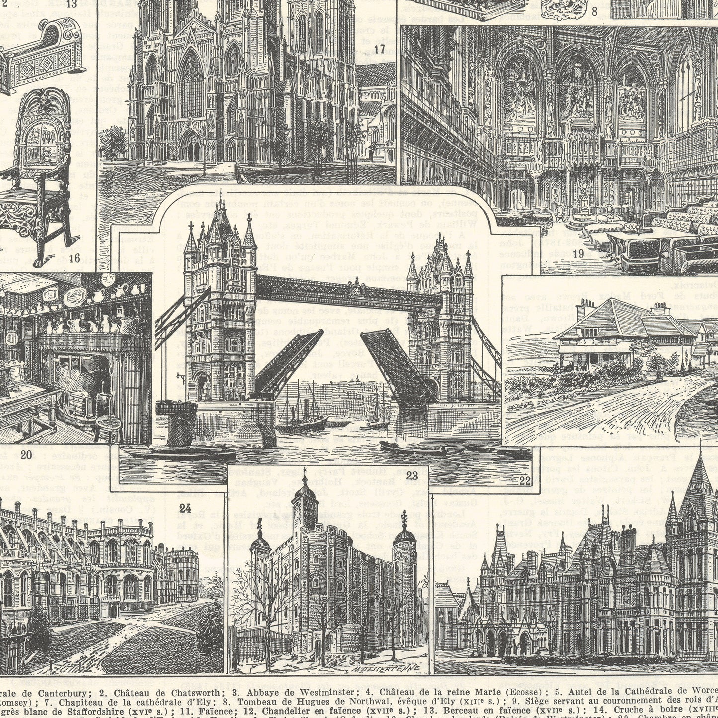 1936 Great Britain Monuments Print