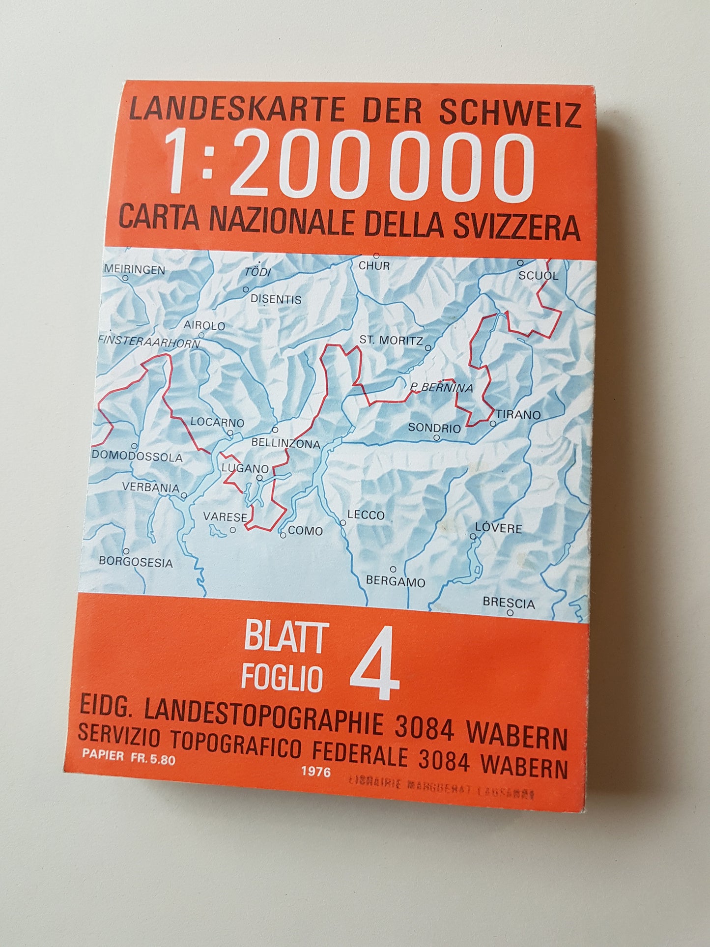 1976 Tessino topographic Swiss map