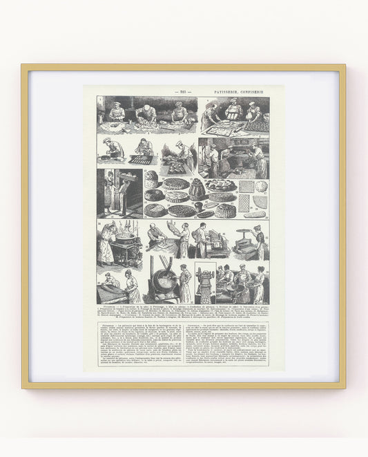 Large pastry baking poster