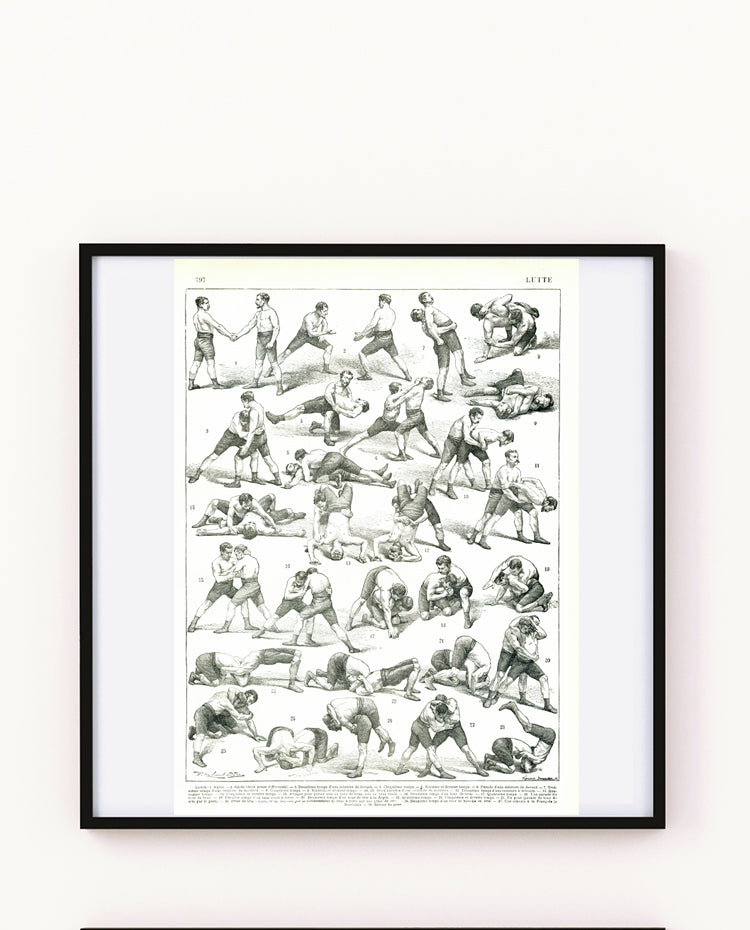 1897 Wrestling print