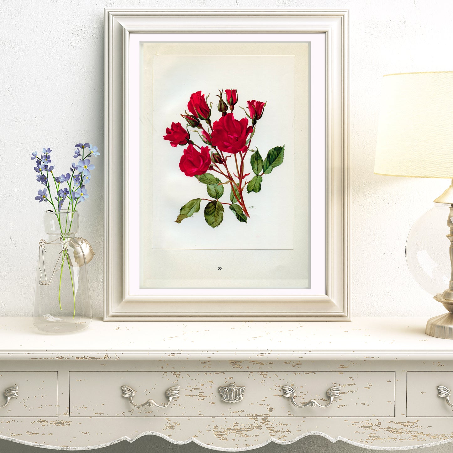 1962 Holstein Roses botanical print