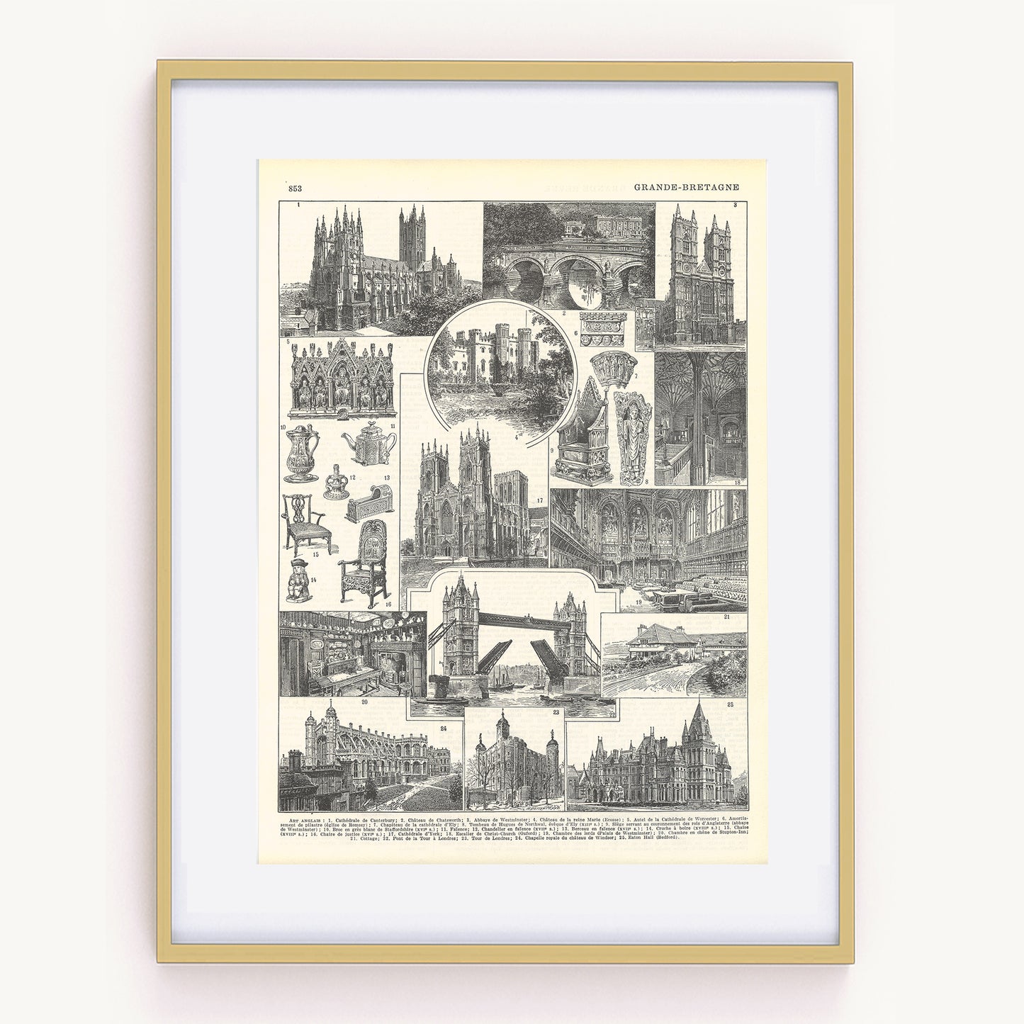 1936 Great Britain Monuments Print