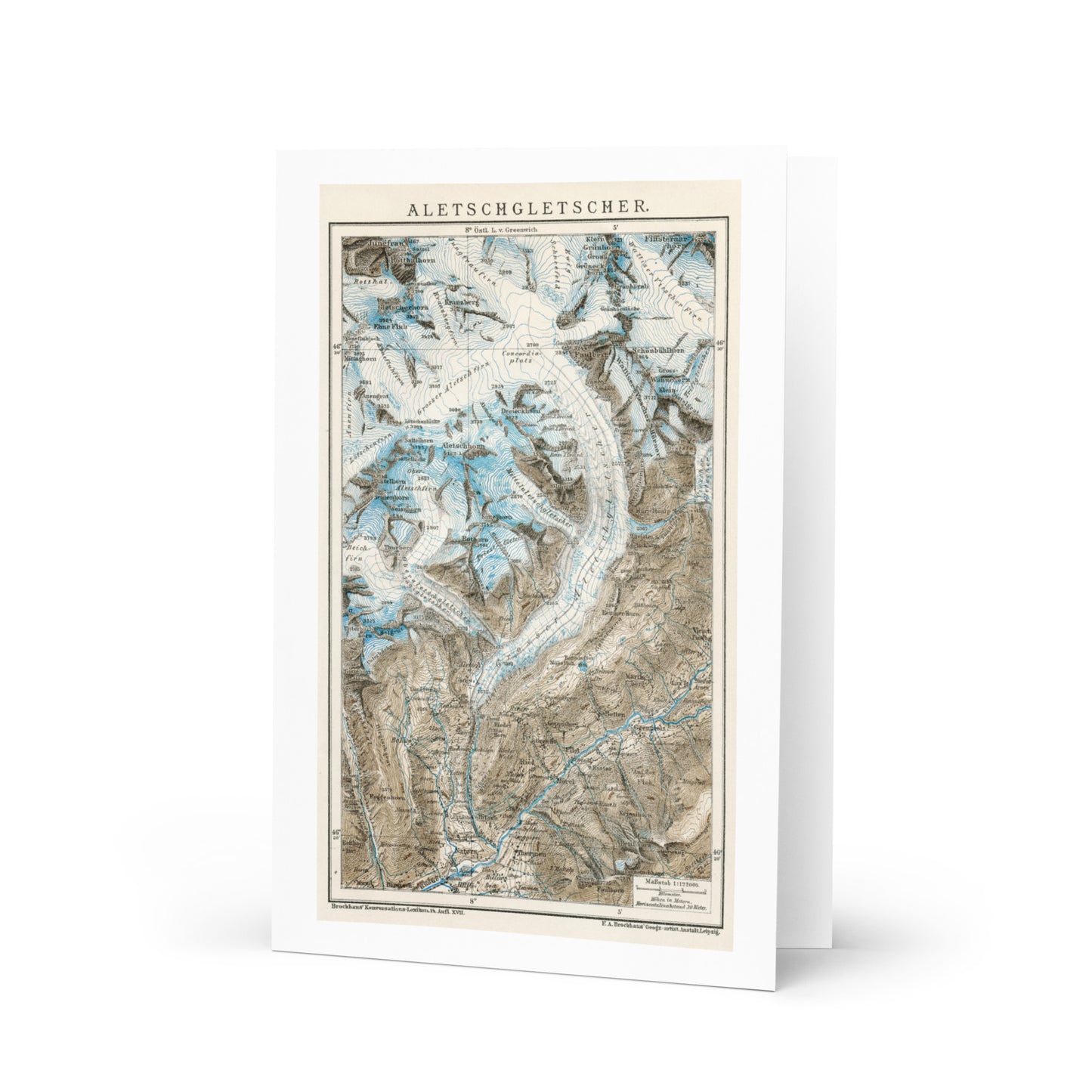 Aletsch glacier Greeting card