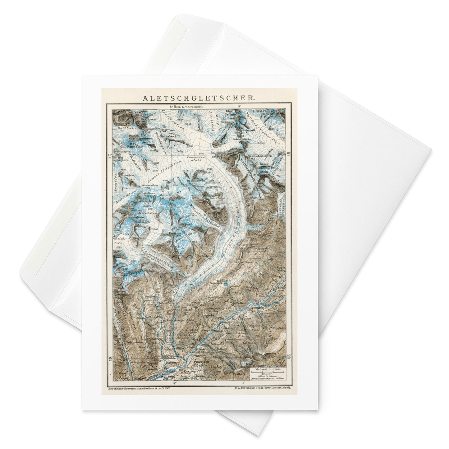Aletsch glacier Greeting card