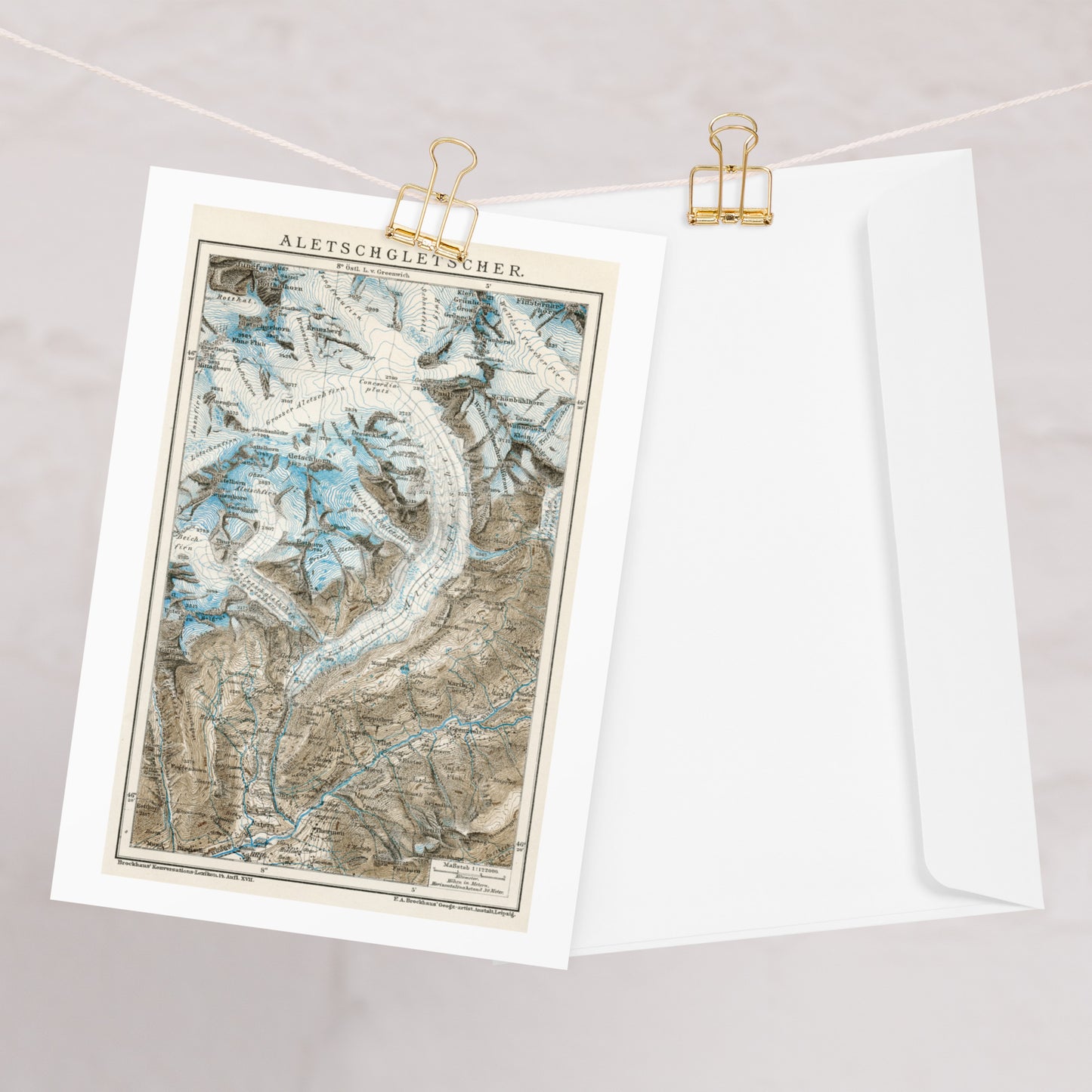 Aletsch glacier Greeting card