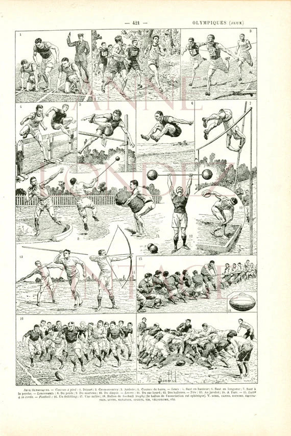 1922 Illustration de Jeux Olympiques