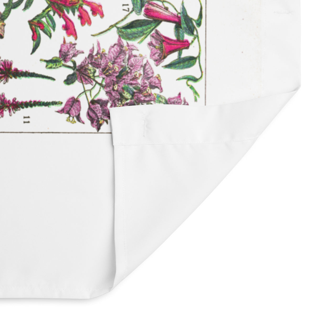 Retro Tropical hot-house Adolphe Millot flowers botanical Shower curtain