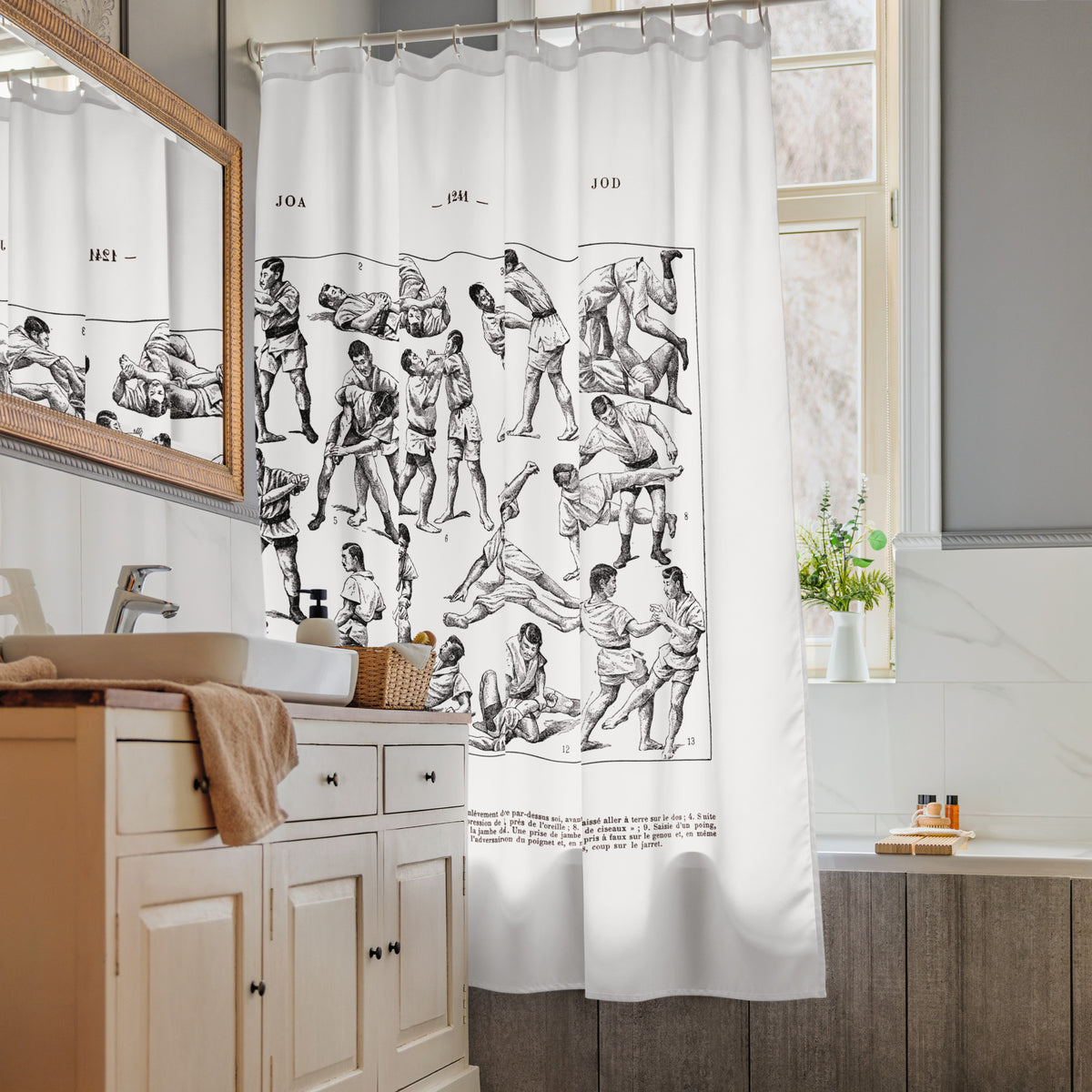 Jiu Jitsu martial arts Shower curtain