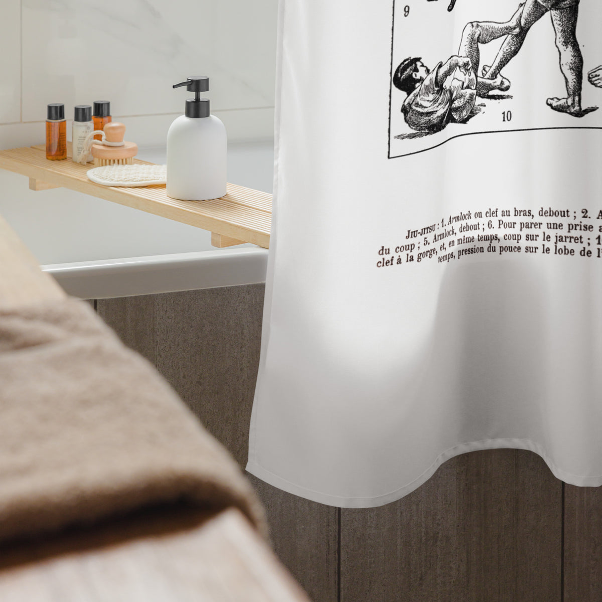 Jiu Jitsu martial arts Shower curtain