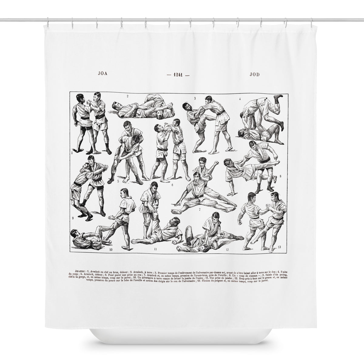 Jiu Jitsu martial arts Shower curtain