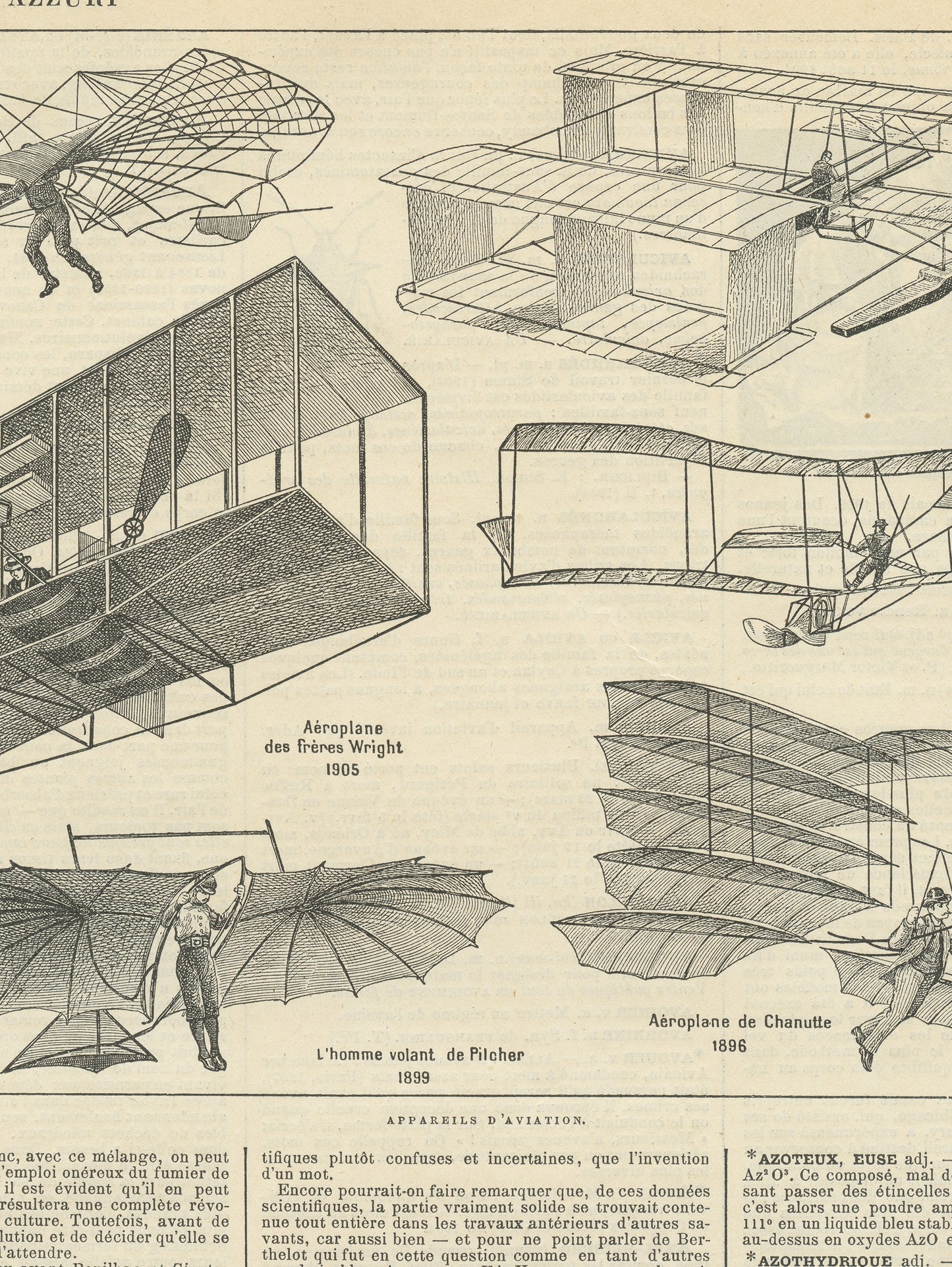 1897 Antique Flying Machines Print