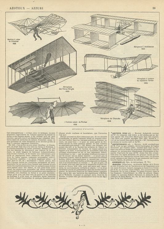 1897 Antique Flying Machines Print