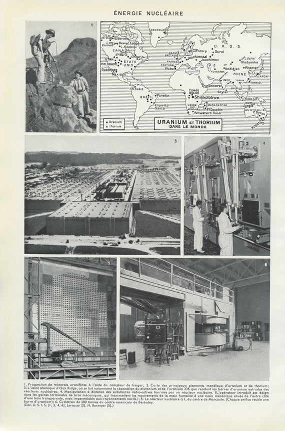 1949 Nuclear plant and technology print