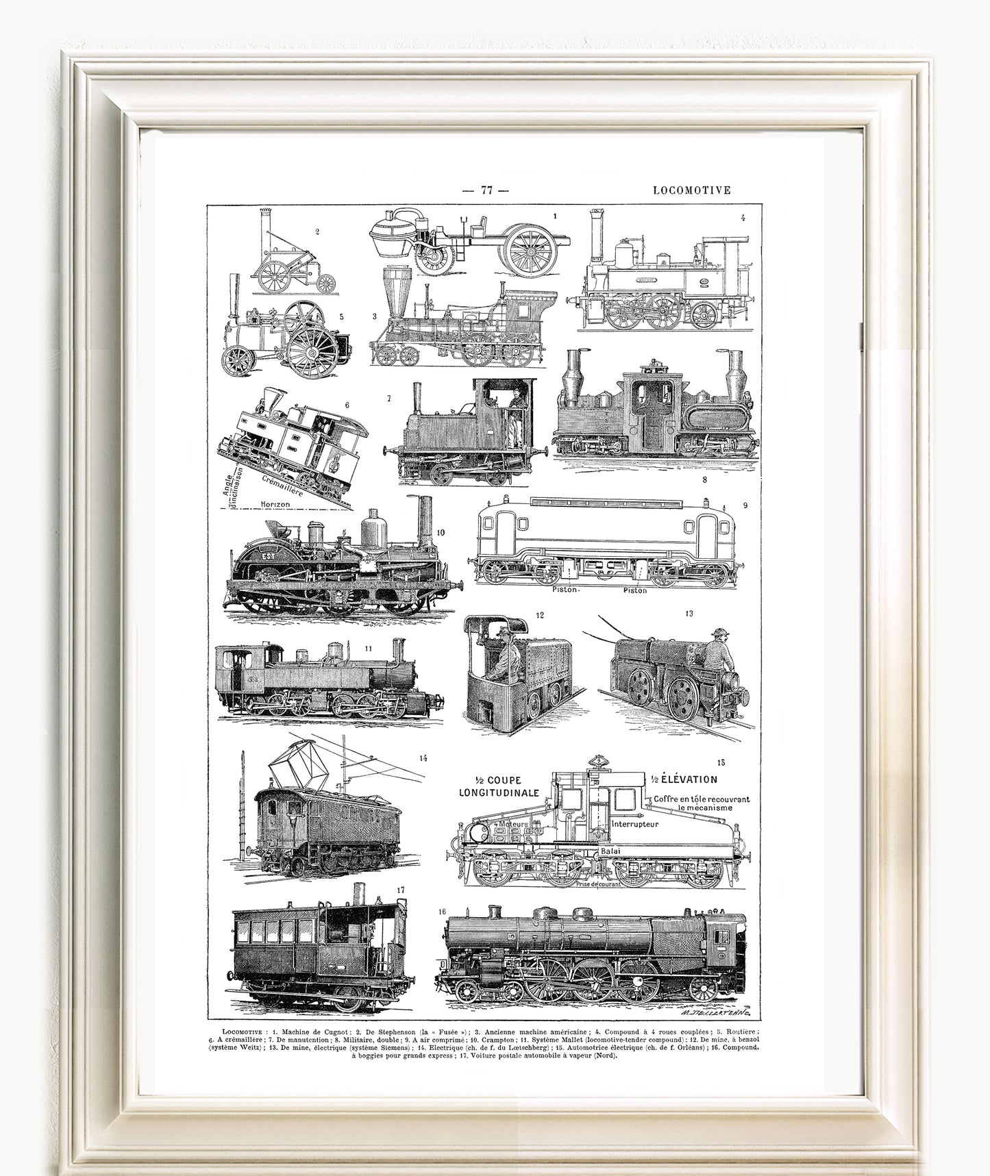 Large Locomotives Train Engines Poster
